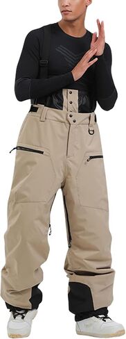 Baggy Snow Pants Men Winter Waterproof Insulated Snowboard Pants Casual Comfy Loose Thermal Windproof Ski Pants in Kuwait