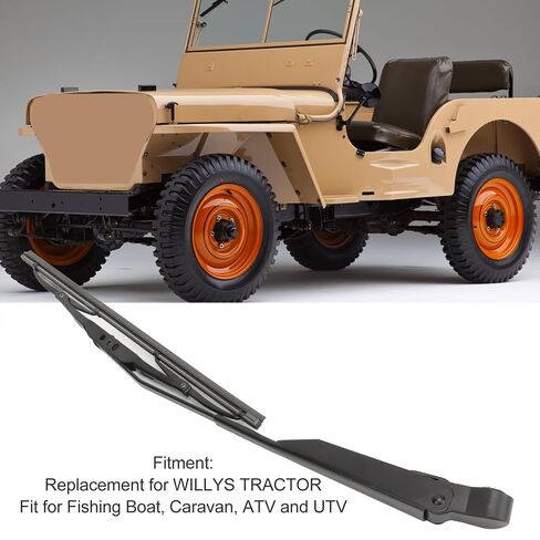 Windshield Wiper Kit, Heavy Duty Windscreen Wiper Motor with Blades, Electric Motor Windshield Wiper for Fishing Boat Caravan ATV UTV in Kuwait