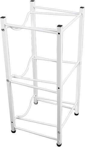 3-Tier Holder – Heavy Duty Metal Bottle Storage Rack, White Floor Stand for Large Jugs & Bottles in Kuwait