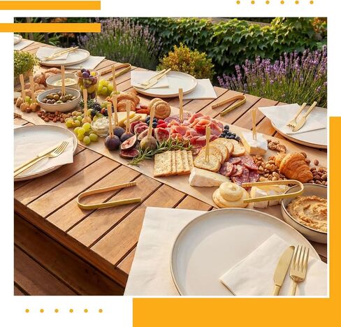 Colarr Disposable Charcuterie Accessories Kit Grazing Table Supplies Including Brown Butcher Paper, Wooden Tongs, Bamboo Appetizer Forks for BBQ Weddings Parties Banquets(18 Inches X 100 Feet) in Kuwait
