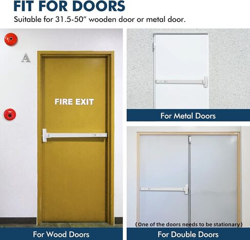 YUCHENGTECH Commercial Door Push Bar Panic Exit Device with Alarm 80cm/32IN & Door Push Bar Panic Exit Device 32IN with Exterior Lever in Kuwait