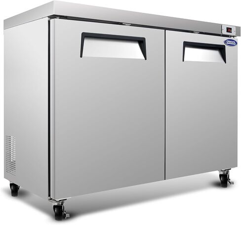 48" W Commercial Refrigerators for Restaurant Bar Shops, Undercounter Refrigerators with 14.1 Cu. Ft Capacity, Auto Defrost, Stainless Steel, Digital Temp Control, Low Noise in Kuwait