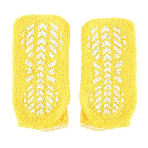 Cardinal Health 58123-YEL Terry Out Single Tread Patient Safety Slippers, Yellow, Pediatric/Small, Case of 48 Pairs in Kuwait