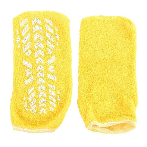 Cardinal Health 58123-YEL Terry Out Single Tread Patient Safety Slippers, Yellow, Pediatric/Small, Case of 48 Pairs in Kuwait