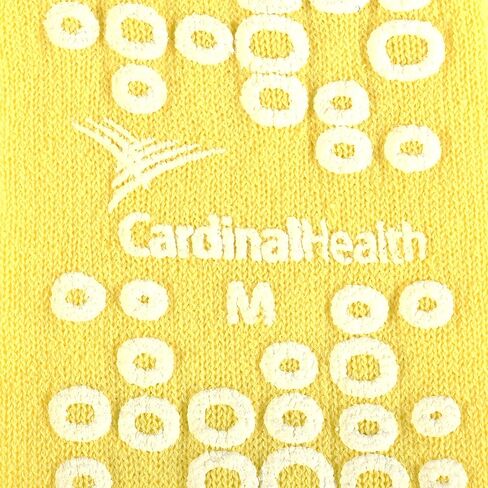 Cardinal Health 68125-YM Terry in Double Tread Patient Safety Slippers, Yellow, Medium in Kuwait