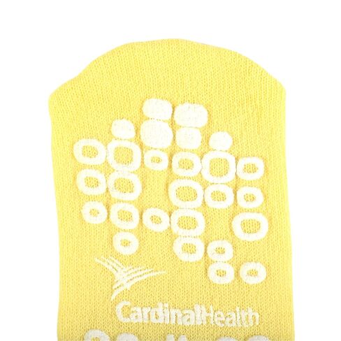 Cardinal Health 68125-YM Terry in Double Tread Patient Safety Slippers, Yellow, Medium in Kuwait