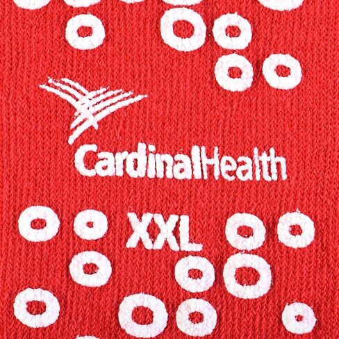Cardinal Health 68125-R2XL Terry in Double Tread Patient Safety Slippers, Red, 2X-Large, Case of 48 Pairs in Kuwait