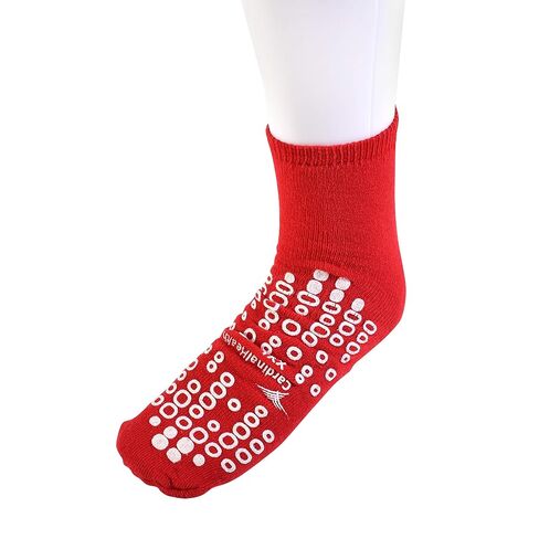 Cardinal Health 68125-R2XL Terry in Double Tread Patient Safety Slippers, Red, 2X-Large, Case of 48 Pairs in Kuwait