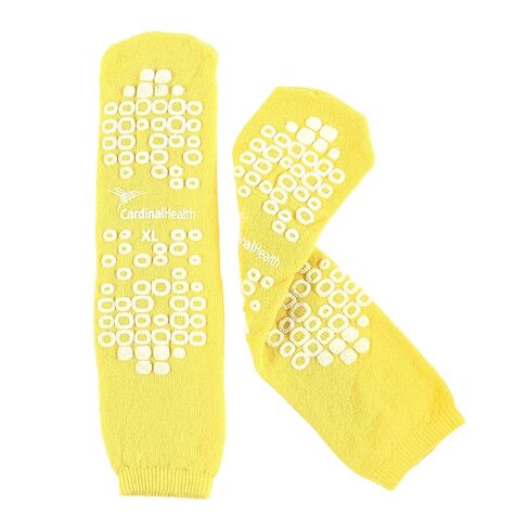 Cardinal Health 68125-YXLA Terry in Double Tread Patient Safety Slippers, Yellow, X-Large in Kuwait