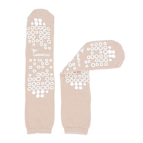 Cardinal Health 68125-T2XL شبشب Terry in Double Tread لسلامة المرضى، أسمر ضارب للصفرة، مقاس 2X-Large in Kuwait