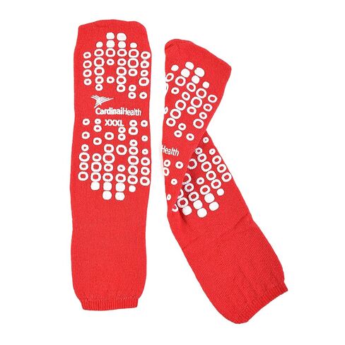 Cardinal Health 68125-R3XL شبشب Terry in Double Tread لسلامة المرضى، أحمر، مقاس 3X-Large، علبة مكونة من 48 زوجًا in Kuwait