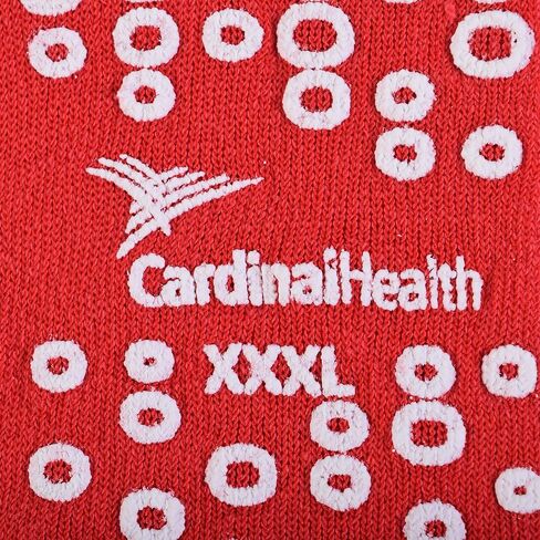 Cardinal Health 68125-R3XL شبشب Terry in Double Tread لسلامة المرضى، أحمر، مقاس 3X-Large، علبة مكونة من 48 زوجًا in Kuwait