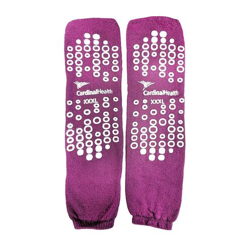 شبشب سلامة للمريض Cardinal Health 58125-PUR Terry in Single Tread، أرجواني، 3X-Large in Kuwait