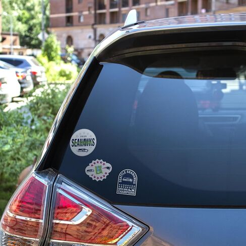 Logo Brands NFL Seattle Seahawks Super Bowl LX Champions Sticker 3-Pack - Heavy Duty Waterproof Vinyl Decals for Cars, Laptops, Coolers - Official 2026 NFL Championship Gear - UV Resistant Graphics in Kuwait
