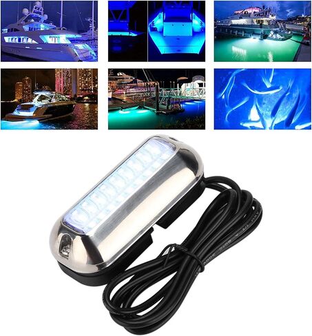 RiToEasysports مصباح تحت الماء من الفولاذ المقاوم للصدأ مصباح رافدة 27 LED 10 إلى 30VDC IP68 74LM 120 درجة شعاع لمقطورة مركبة بحرية RV in Kuwait