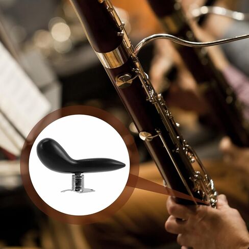 حامل يد لمسند الإبهام من Bassoon Abs مع قاعدة مطلية بالفضة، وسادة دعم معصم مريحة قابلة للفصل للاعبي الباسون، ملحق أداة النفخ الخشبية السوداء in Kuwait