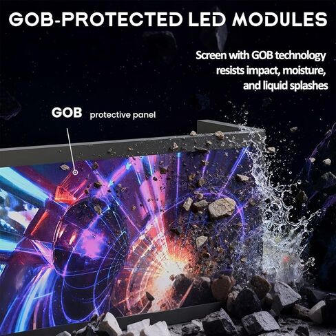 P2.6 LED مكتب أمامي قابل للطي/كشك DJ، جدار LED 6 أضعاف، GOB مقاوم للخدش، توصيل وتشغيل APP/HDMI/USB، مكتب دوار مع حقيبة - زفاف، معرض، حفلة DJ، تجاري (P2.6، 6 قطع) in Kuwait