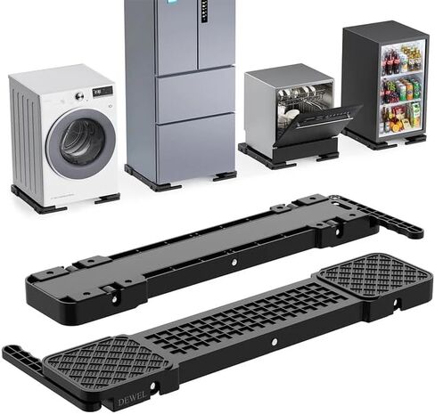 Appliance Rollers for Washer and Dryer, Extendable Heavy Duty Appliance Sliders with Hidden Lift Handle, 1102 lbs (Black) in Saudi Arabia
