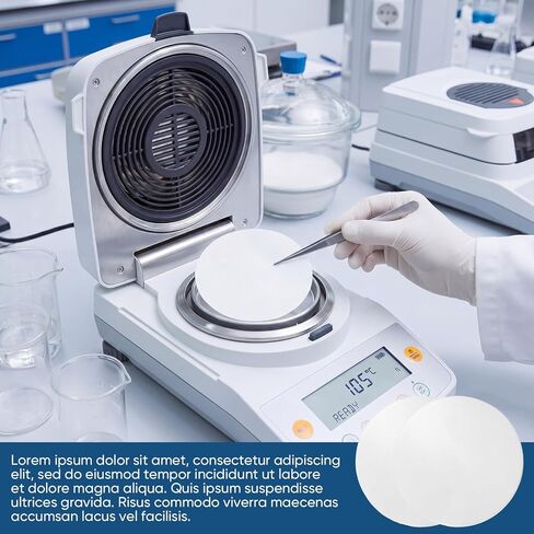 90mm Glass Fiber Sample Pads for Moisture Analyzers Binderless Glass Fiber Sample Testing Filter- 200 Count in Kuwait