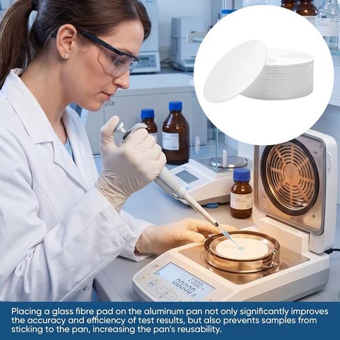 90mm Glass Fiber Sample Pads for Moisture Analyzers Binderless Glass Fiber Sample Testing Filter- 200 Count in Kuwait