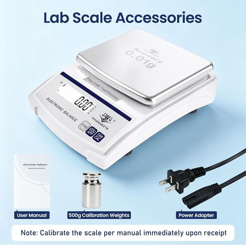 Lab Scale 2000gx0.01g, Digital Gram Weight Scale for Jewelry，Coin & Gold | 0.01g Accuracy Gram Scale, LED Backlit Display, g/oz/ct/ml Conversion, Counting & Tare Function, Laboratory Balance in Kuwait