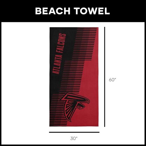 منشفة الشاطئ من Northwest Atlanta Falcons NFL Progression Jacquard مقاس 36 × 72 بوصة in Kuwait