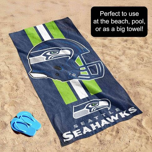 WinCraft Seattle Seahawks Helmet 30x60 Inch Large Beach Towel in Kuwait