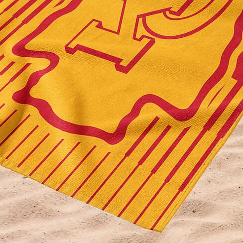 منشفة شاطئ Northwest Kansas City Chiefs NFL Progression Jacquard مقاس 36 × 72 بوصة in Kuwait