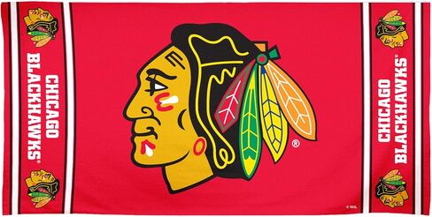 NHL Chicago Blackhawks 30 by 60 Fiber Reactive Beach Towel in Kuwait