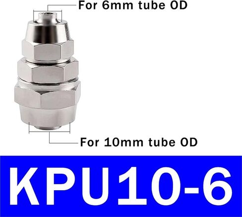 10Pcs PU-4 6 8 10 12 14 16 MM OD Hose Tube Connect PU Direct Pneumatic Connector Quick Fast Twist Air Fitting(KPU 10-6) in Kuwait