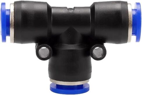 PE PEG Pneumatic Air Connector Quick Fitting Tee Reducer 3 Way T-shaped Plastic Pipe Hose 4/6/8/10/12mm 100Pcs(PEG 10-8) in Kuwait