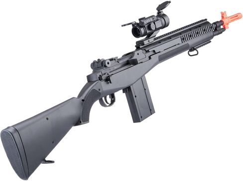 Evike Airsoft - AGM M14 SOCOM Spring Powered Airsoft Rifle Package (Color: Black) in Kuwait