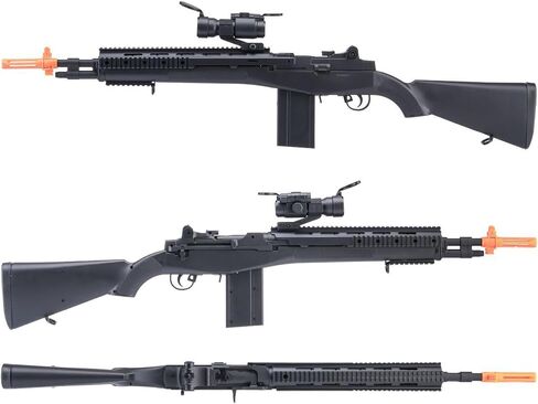 Evike Airsoft - AGM M14 SOCOM Spring Powered Airsoft Rifle Package (Color: Black) in Kuwait
