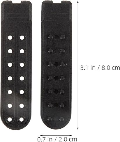 VANZACK 16pcs Snapback Hat Extender for Adults, Plastic Baseball Cap Repair Accessory with 14 Holes Double Row Design, Wide Compatibility for Sports Hat Closure and Creative Custom Black in Kuwait