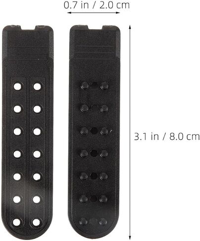 HANABASS 16pcs Snapback Hat Extender for Baseball Hats with 14 Holes Double Row Plastic Buckle Adjustable Strap Repair Kit DIY Friendly for Adult Cap Size Adjustment Black in Kuwait