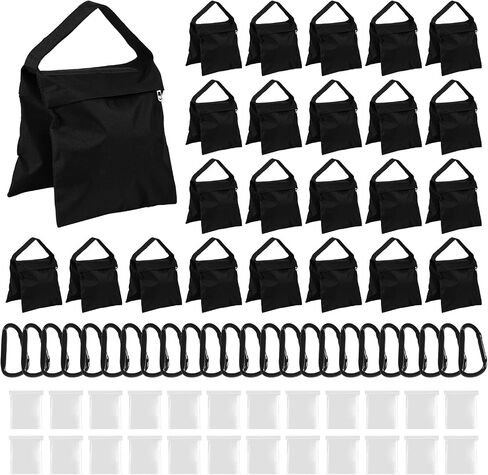 6 Pack Sandbags Weight Bags for Photography Equipments, Photography Sand Weight Bags, Heavy Duty Sandbags for Backdrop Stand, Outdoor Canopy, Photo Tripod,Pop up Tent, Umbrella Base (Black) in Saudi Arabia