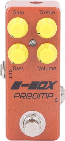 دواسة Preamp صغيرة على شكل صندوق B، دواسة تأثير الجيتار الكهربائي، مفتاح صحيح محمول مع LED داخلي للأداء الخارجي، صندوق ستومبوكس in Kuwait