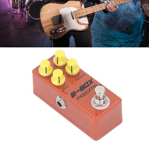 دواسة Preamp صغيرة على شكل صندوق B، دواسة تأثير الجيتار الكهربائي، مفتاح صحيح محمول مع LED داخلي للأداء الخارجي، صندوق ستومبوكس in Kuwait