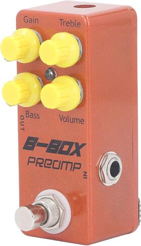دواسة Preamp صغيرة على شكل صندوق B، دواسة تأثير الجيتار الكهربائي، مفتاح صحيح محمول مع LED داخلي للأداء الخارجي، صندوق ستومبوكس in Kuwait