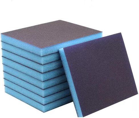 5 Sanding sponges, Sanding Sponge Sand Blocks, 80/120/150/220/240 grit Combination, Sanding Machine Pads for Wooden Furniture, Washable and Reusable fine Sandpaper for Dry Wall Metal Glass Repair in Kuwait