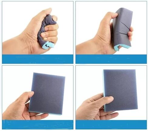 5 Sanding sponges, Sanding Sponge Sand Blocks, 80/120/150/220/240 grit Combination, Sanding Machine Pads for Wooden Furniture, Washable and Reusable fine Sandpaper for Dry Wall Metal Glass Repair in Kuwait
