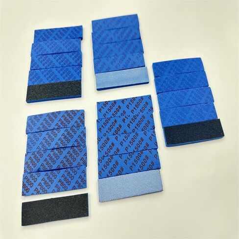 Sanding Sponge for Model Gundam Building, Hobby Model Tools Hand Sanding Block Waterproof Wet Dry Reuse 400 to 1200 Grit Sandpaper, 25 Sheets in Kuwait