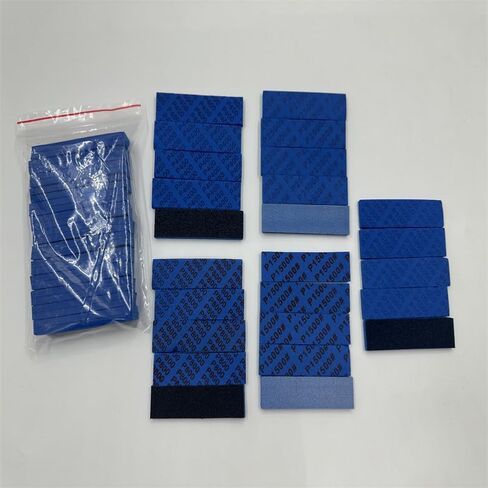 Sanding Sponge for Model Gundam Building, Hobby Model Tools Hand Sanding Block Waterproof Wet Dry Reuse 400 to 1200 Grit Sandpaper, 25 Sheets in Kuwait