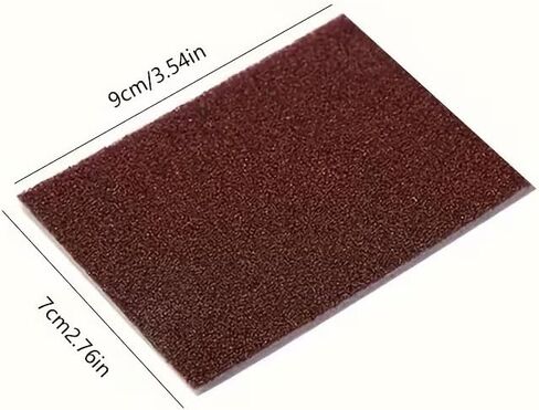 Diamond Abrasive Scouring Pads, 10pcs Dual-Side Rust Remover Scrubbers for Pots Pans Grills Sinks, Heavy Duty Kitchen Cleaning Sponges 2.76"x3.54" Dark Brown in Kuwait