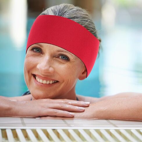 Sosoport Adjustable Swim Headband with Breathable Waterproof Ear Protection Strap for Swimming and Shower 4-Pack Lightweight Comfortable Ear Covers 23.62X3.34In in Kuwait