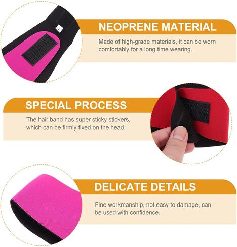 Sosoport Adjustable Swim Headband with Breathable Waterproof Ear Protection Strap for Swimming and Shower 4-Pack Lightweight Comfortable Ear Covers 23.62X3.34In in Kuwait