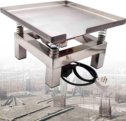 Concrete Vibrating Table - 35x35cm Vibration Test Bench for Bubble Removal & Precipitate Shaking, 110V Durable Vibration Platform for Efficient Concrete Mixing in Kuwait