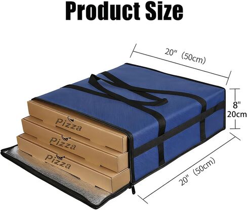 Insulated Pizza Delivery Bag Measures 20x20x8In ChesandisPerfect for rcarryinghotmealsandcoldishesThereusable Catering Transport Bags AreIdeal for Use by Drivers,Restaurants,and Food DeliveryServices in Kuwait