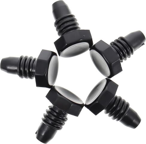 5Pcs Black Plastic Billiard Cue Bottom Protectors Wear-Resistant Cue Plug Replacement Set for Billiard Supplies in Kuwait
