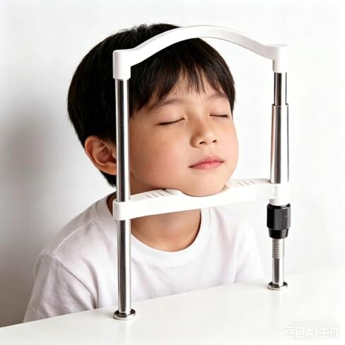 Adjustable Optometry Chin Support Bracket with Knob, Forehead Training Headrest 135-235mm for Optical Shops, Enhanced Comfort & Stability for Eye Exam Procedures in Kuwait